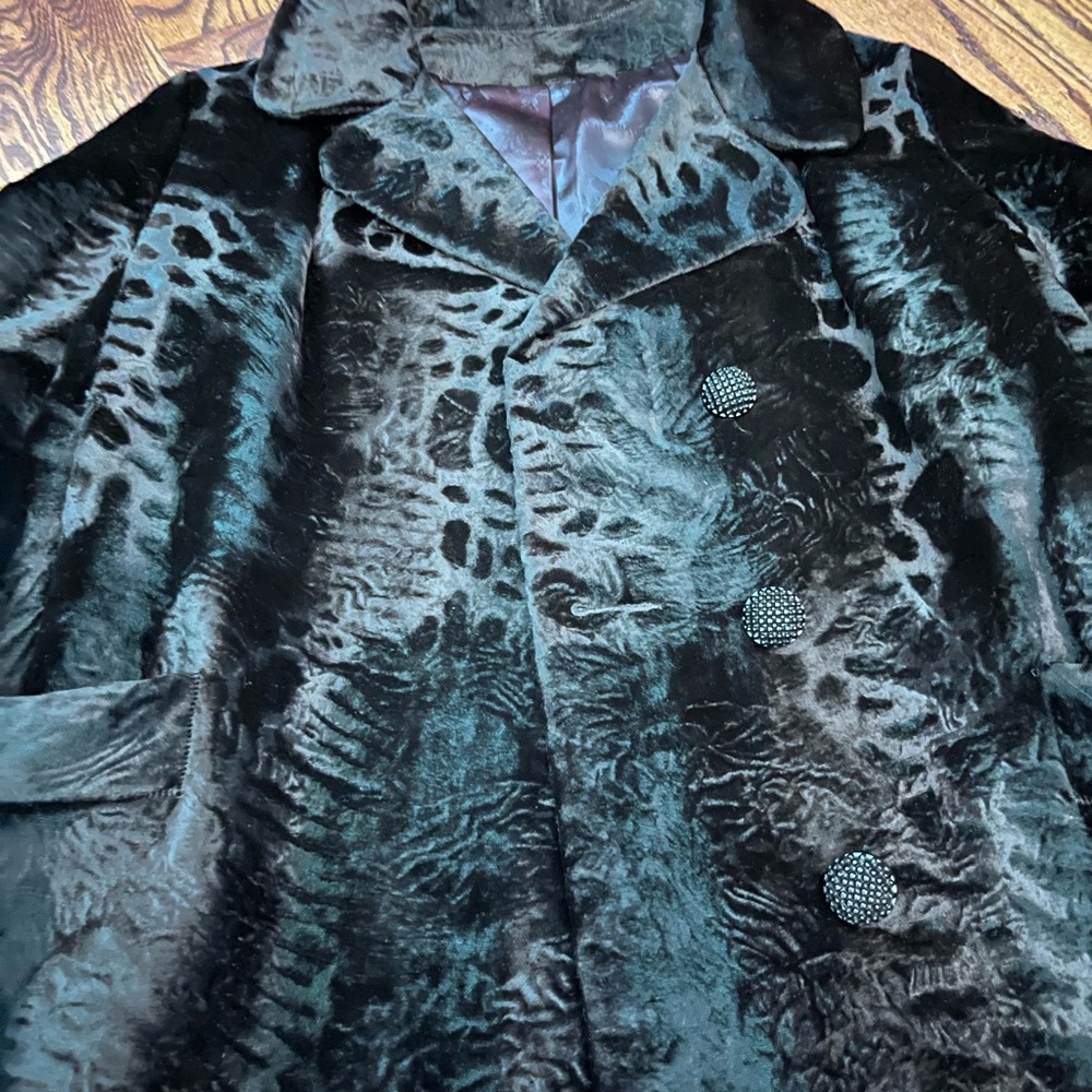 Women’s Black vintage Broadtale Lou Nirenberg coat sz 16 - Picture 3 of 9